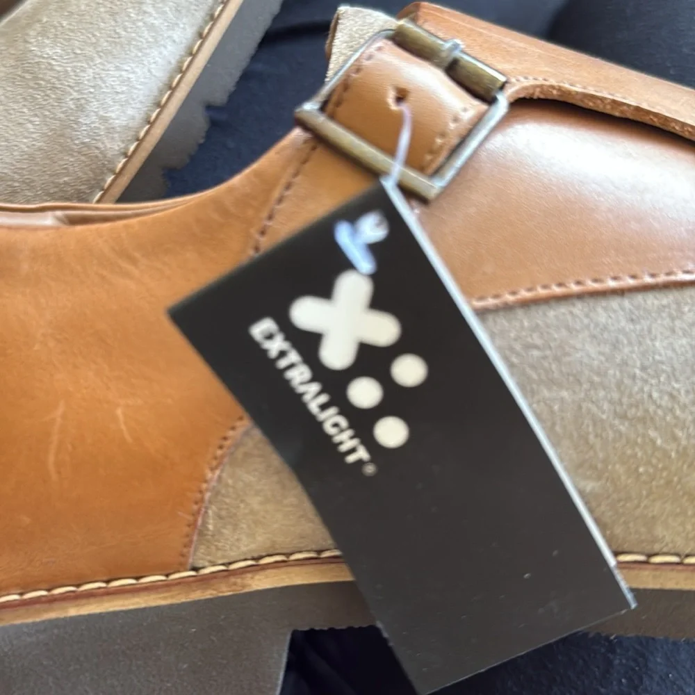 NWT Thomas & Vine Artemis Chisel Toe Double Monk Strap Dress Shoe Loafer Light